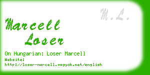 marcell loser business card